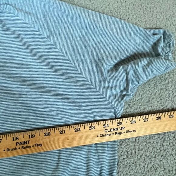 Robert Barakett T Shirt XXL Striped 1/4 Button Blue Soft Raglan Retro 90s 2XL - Picture 13 of 13